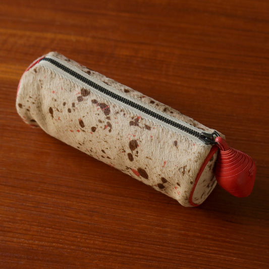 Rare Bottega Veneta Coral Marble Design Vanity Pouch Bag