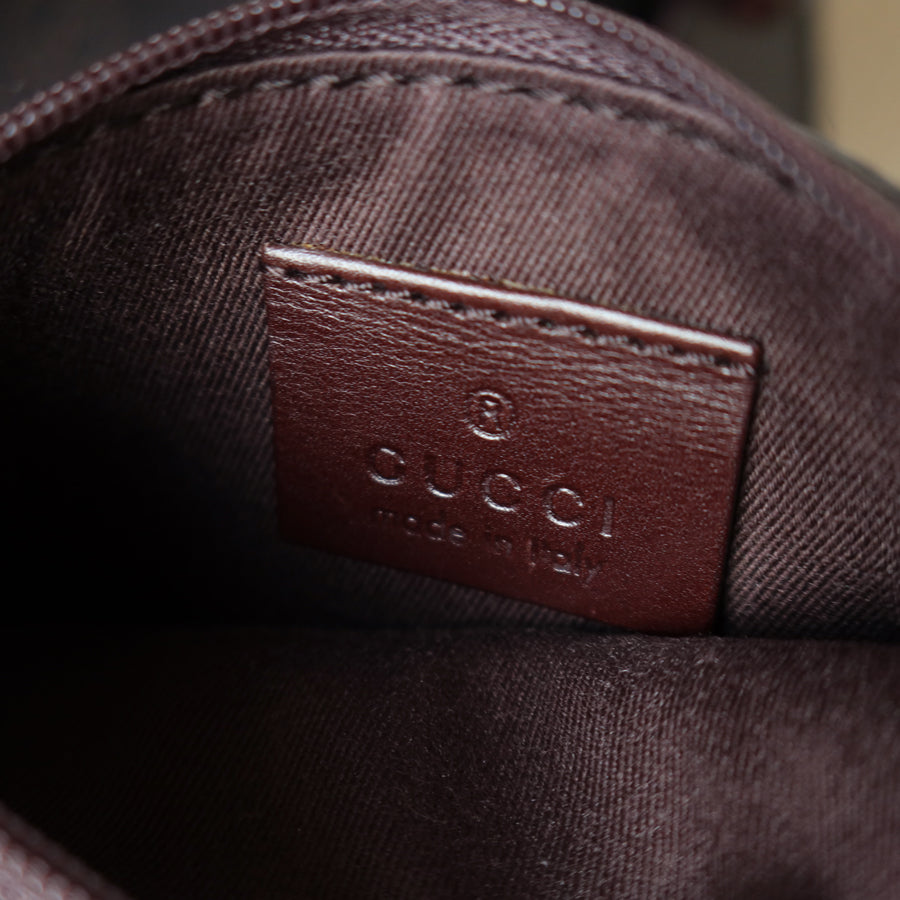 Gucci Vintage Dark Brown Canvas Leather GG Monogram Daily Tote Shoulder Bag