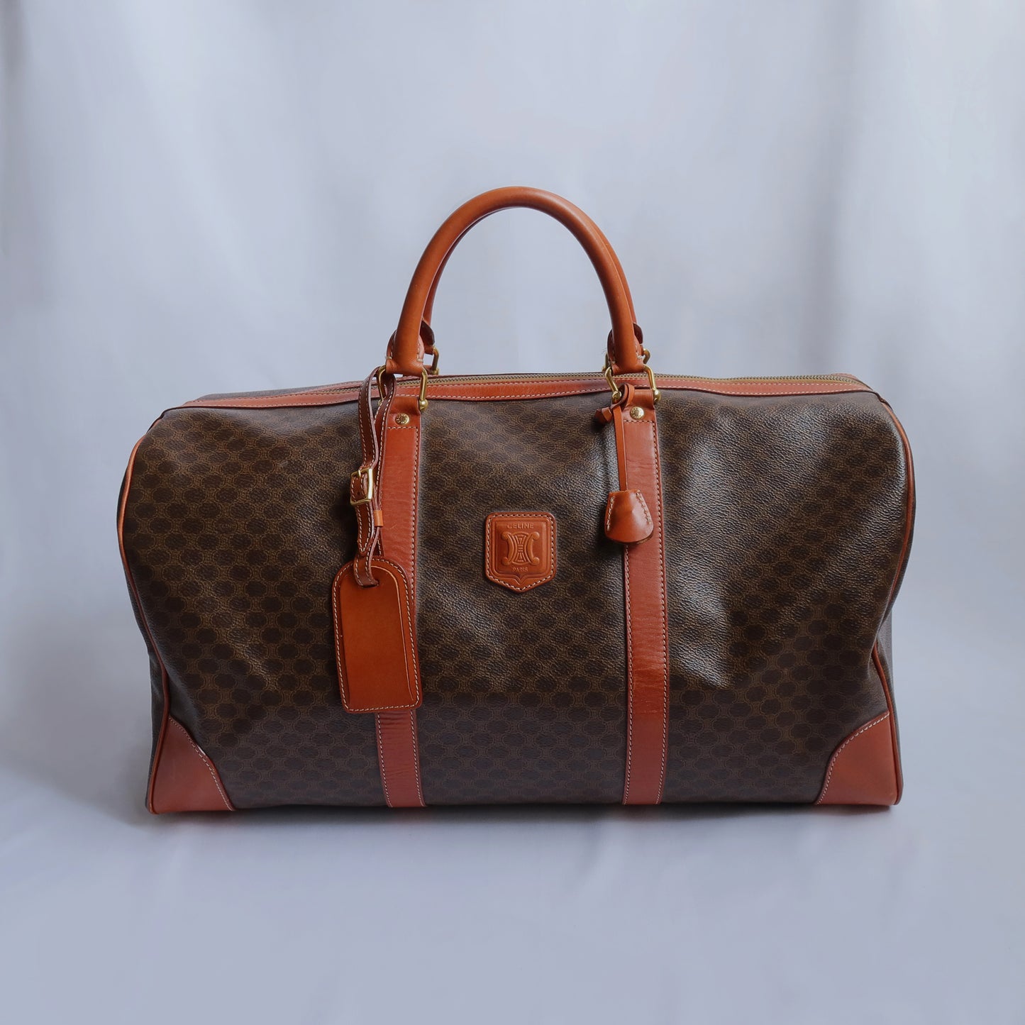 Celine Vintage Macadam Travel Boston Bag