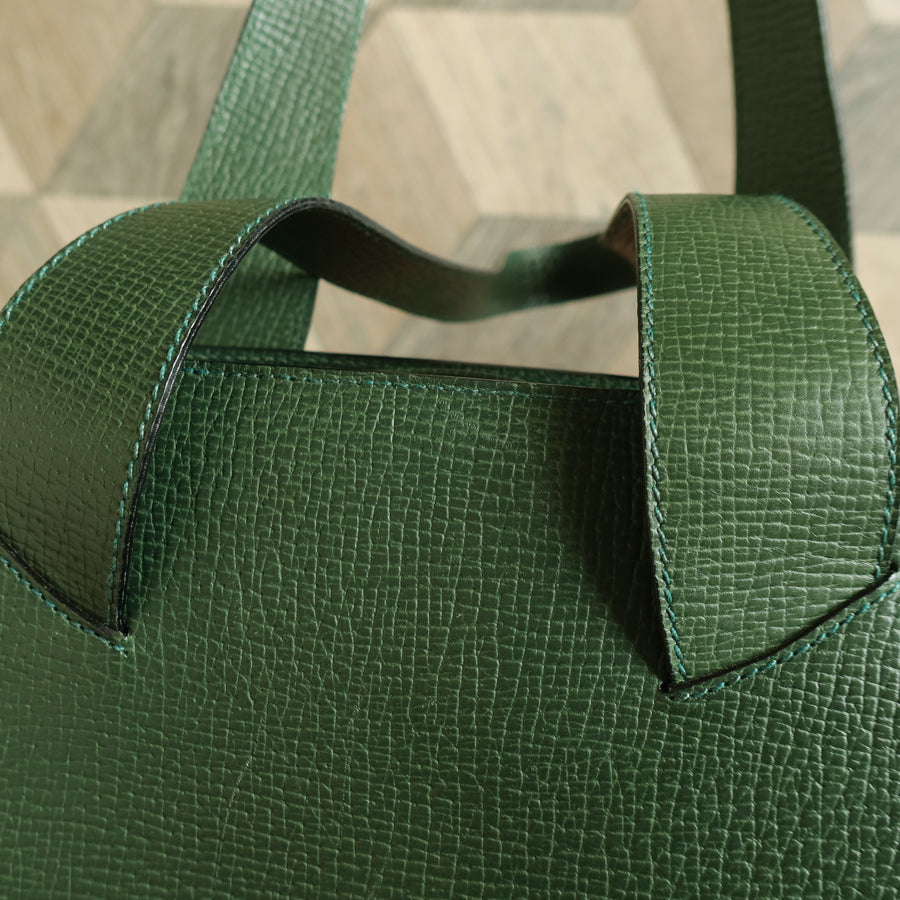 Loewe Vintage Emerald green Leather Knot charm Rounded Shoulder Bag