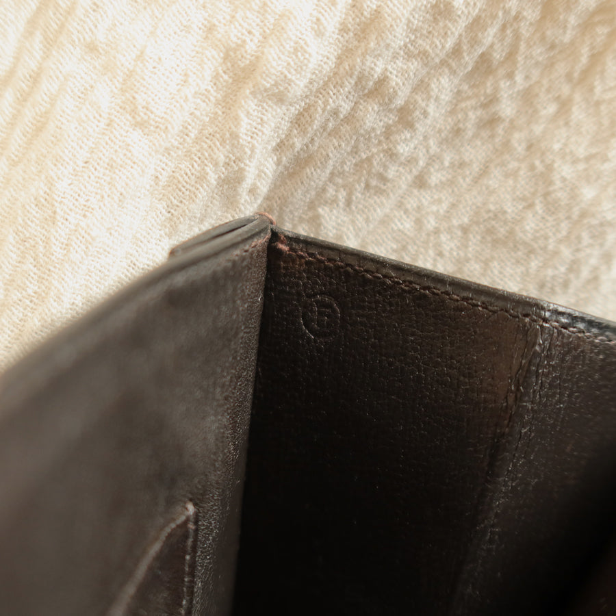 Vintage Hermès 1976 Quito II Brown Box Calf Leather 2way Bag