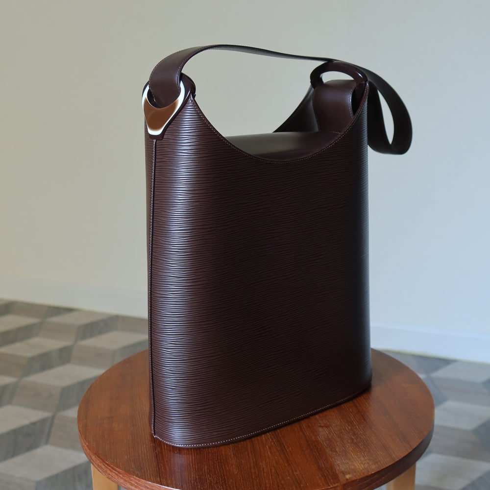 Louis Vuitton Vintage Chestnut Brown Epi Leather Verseau Shoulder Bag