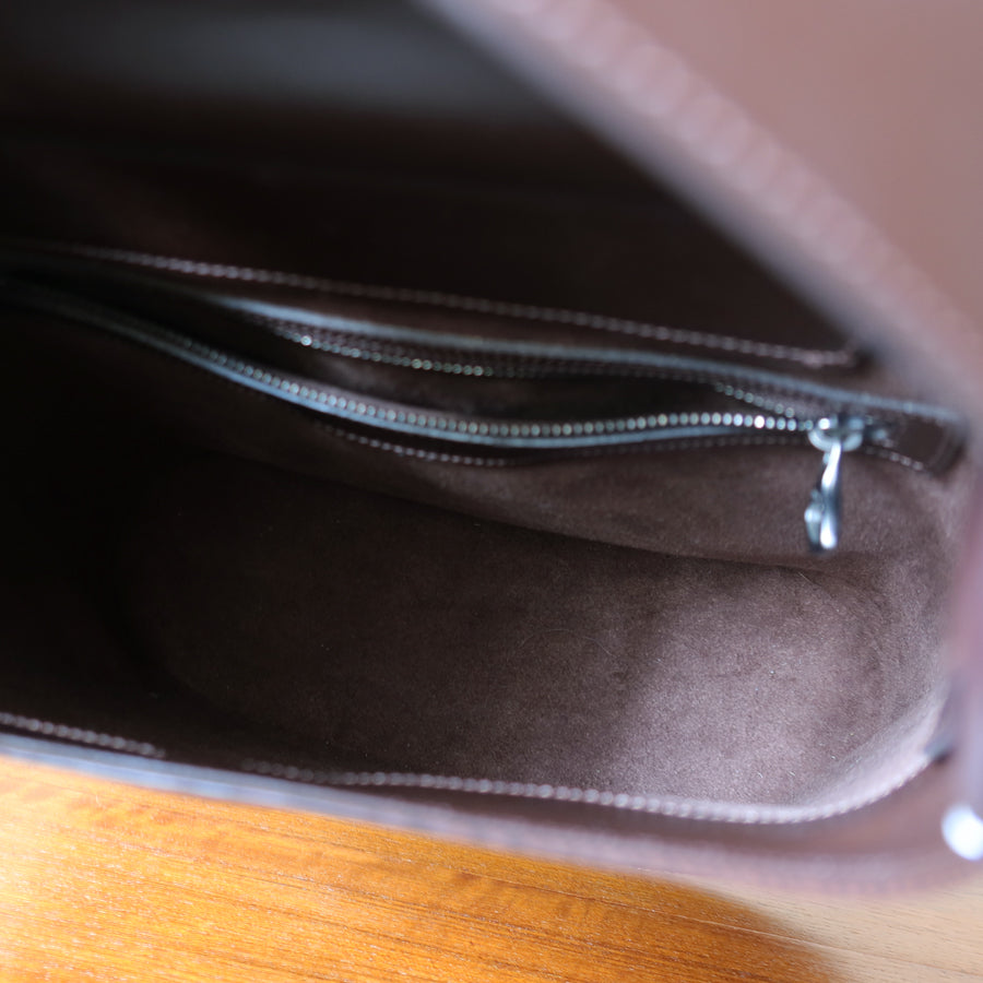 Louis Vuitton Vintage Chestnut Brown Epi Leather Verseau Shoulder Bag