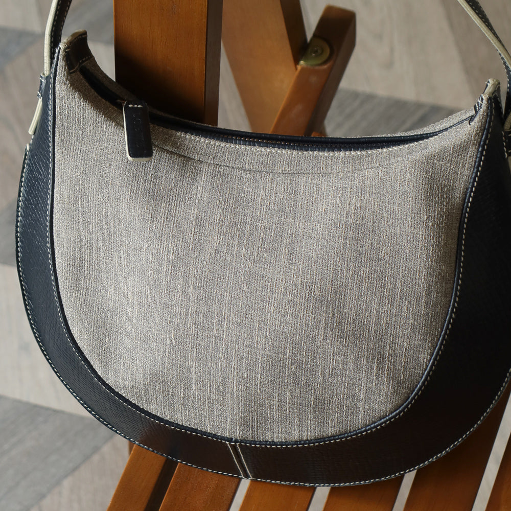 Loewe Vintage Mixed Leather Half-moon 2 way Shoulder Bag