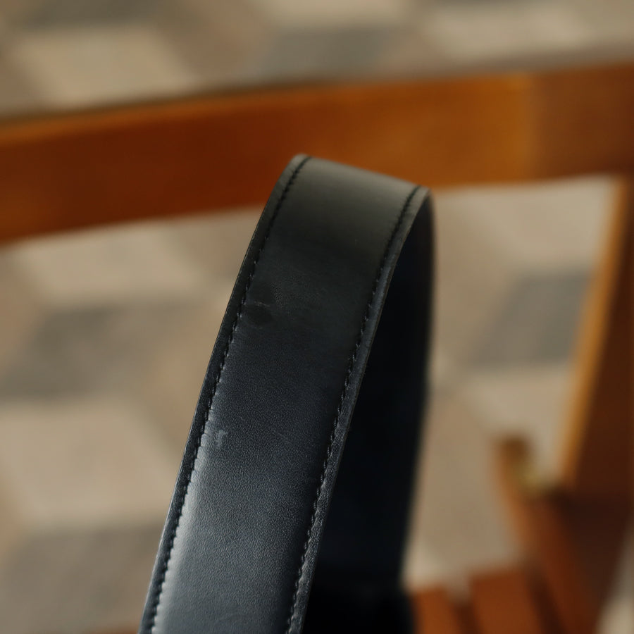 Louis Vuitton Vintage Black Epi Leather Buckle Shoulder Bag