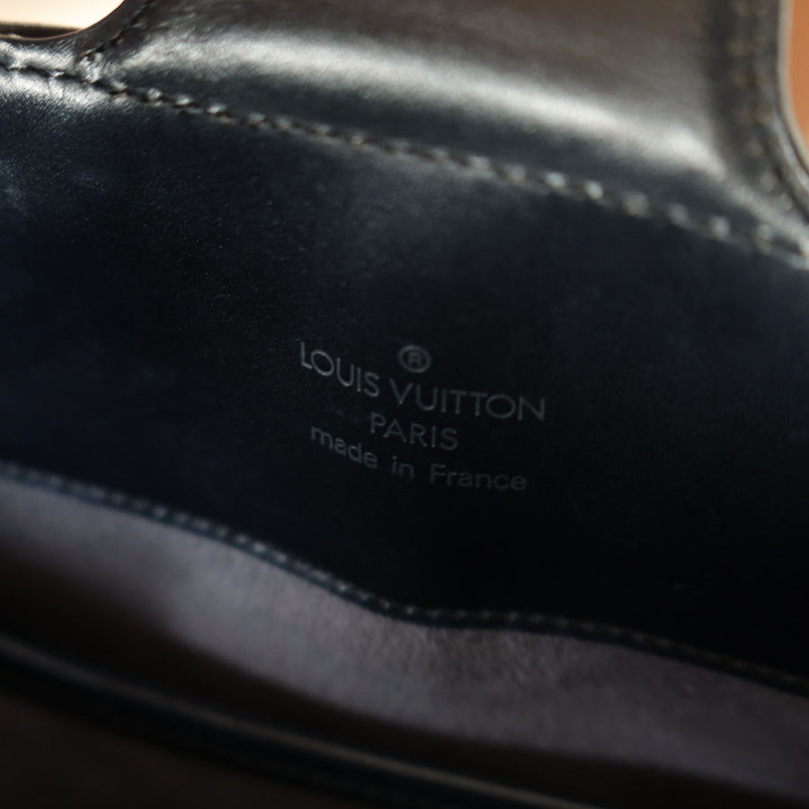 Louis Vuitton Vintage Black Epi Leather Buckle Shoulder Bag