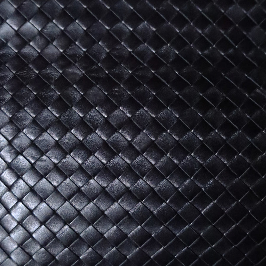 Bottega Veneta Vintage Black Intrecciato Kiss Lock 2way Bag