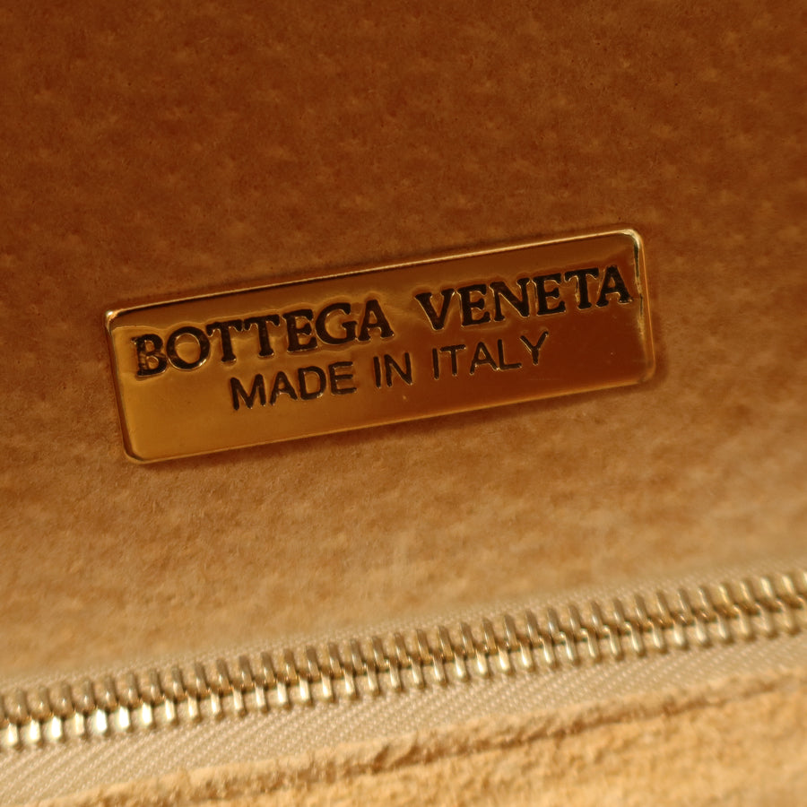 Rare Bottega Veneta Vintage Vanity Case Style Intrecciato Kiss Lock Trapeze 2way Bag