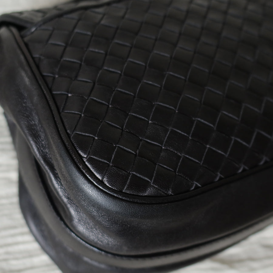 Bottega Veneta Vintage Intrecciato Weave Turn lock 2way Crossbody Shoulder Bag