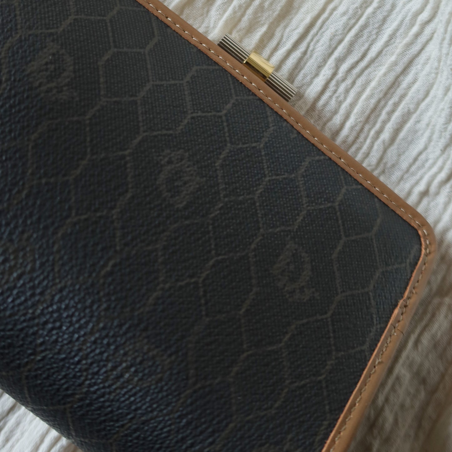 Christian Dior Vintage Oblique Monogram Leather Daily Pouch Bag