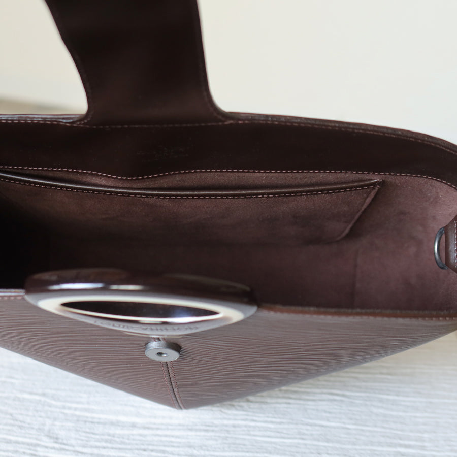 Louis Vuitton Vintage Brown Epi Leather Buckle Shoulder Bag