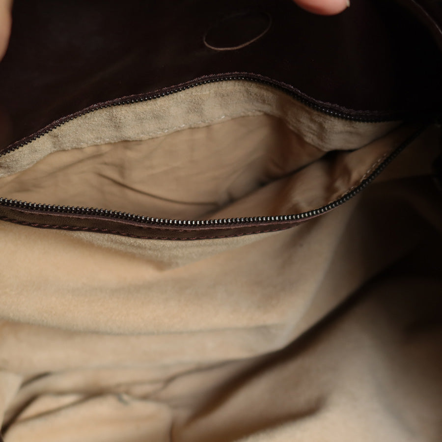 Bottega Veneta Vintage Dark Brown Medium Intrecciato Hobo Tote Bag M