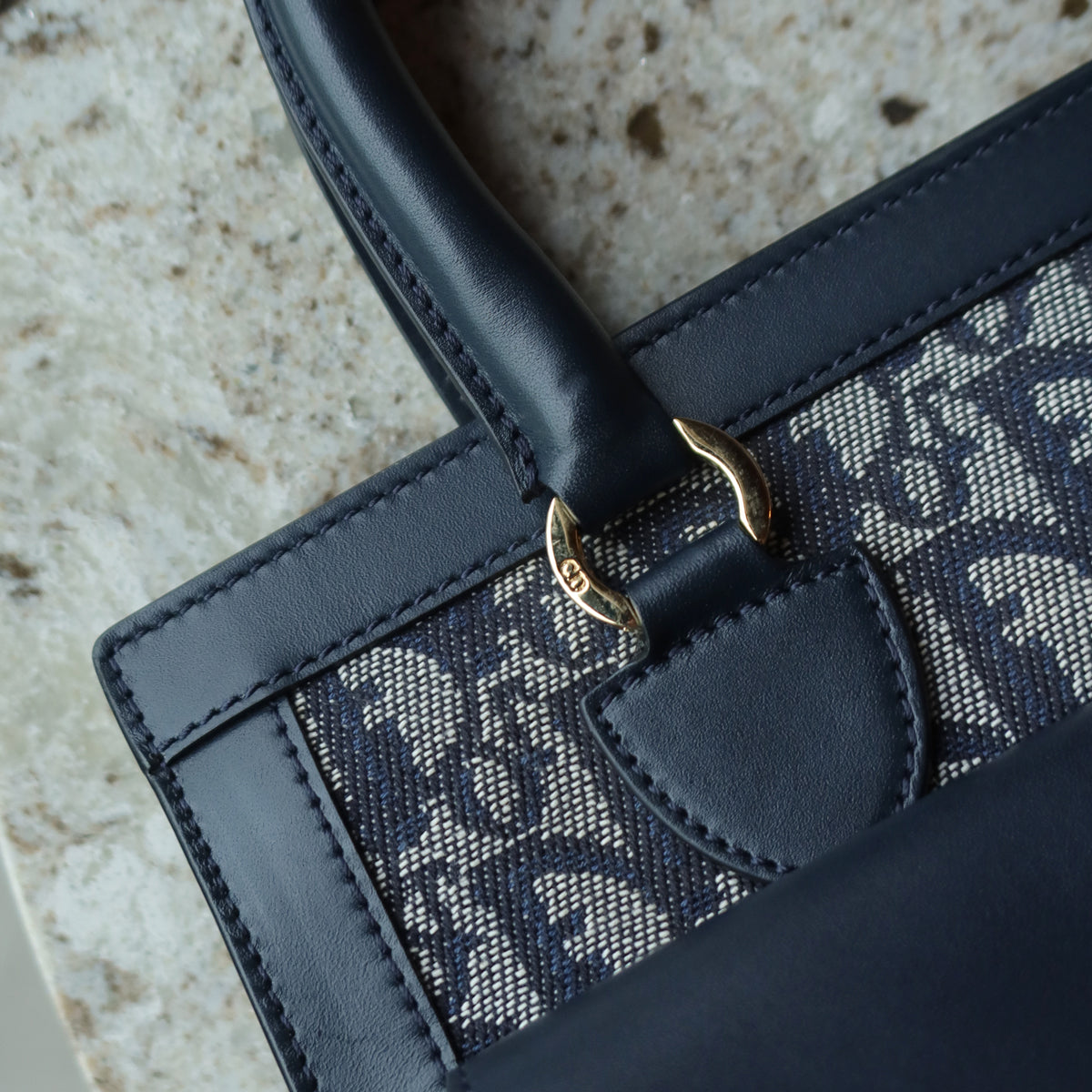 Christian Dior Vintage Oblique Trotter Monogram Diorissimo Handbag