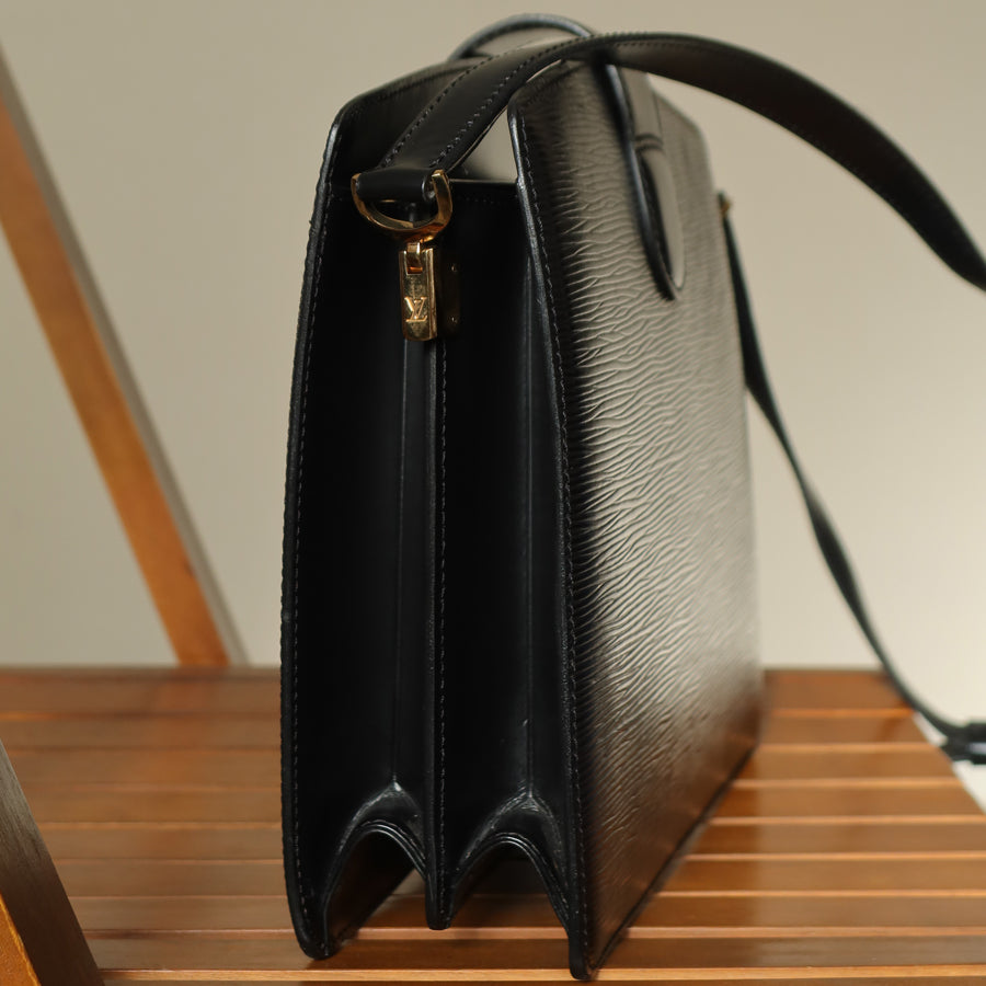 Louis Vuitton Vinage Black Epi Leather Capuchin Shoulder Bag