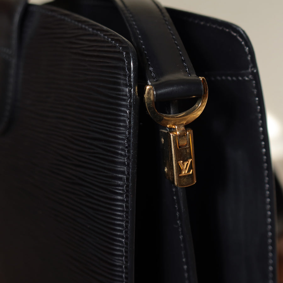 Louis Vuitton Vinage Black Epi Leather Capuchin Shoulder Bag