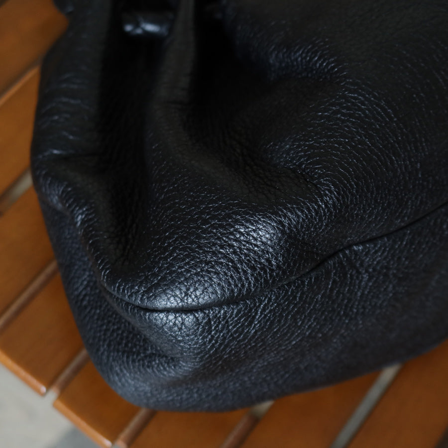 Bottega Veneta Vintage Black Intrecciato Braided Strap Hobo style Shoulder Bag