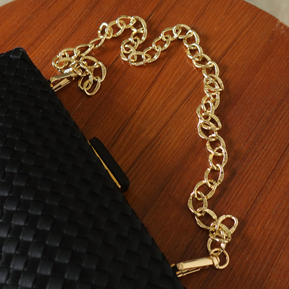Rare Bottega Veneta Vintage Satin Intrecciato Kiss Lock Clutch 2 way Shoulder Bag