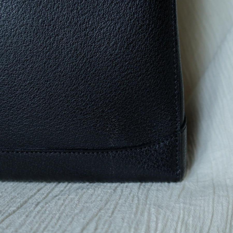 Celine Vintage Black Gold Turn lock Top Handle 2way Shoulder Flap Bag