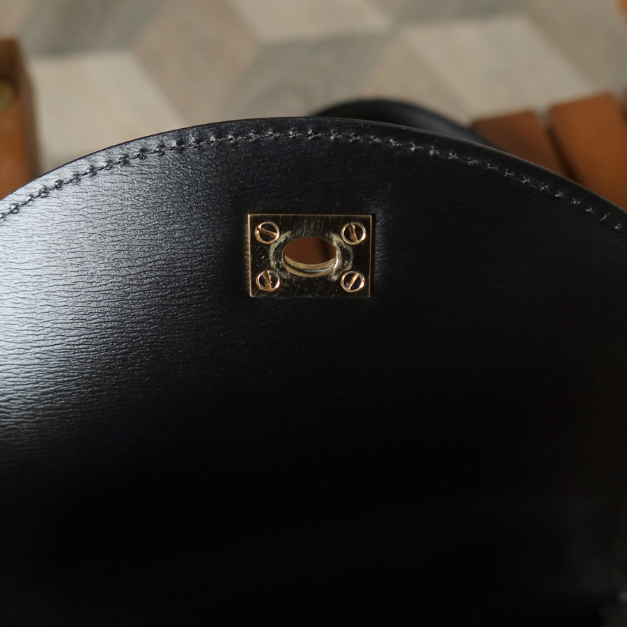 Louis Vuitton Vintage Black Epi Leather Tilsitt Gold turn lock 2way Shoulder Bag