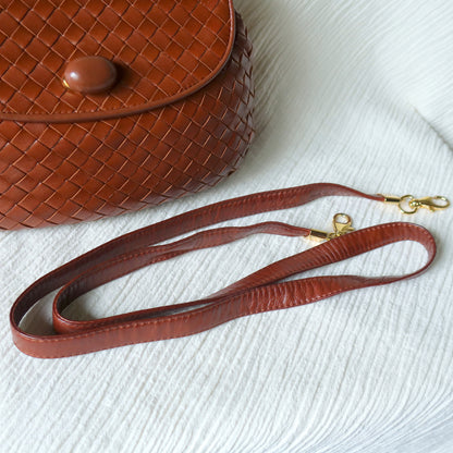 Bottega Veneta Vintage Dark Brown Intrecciato Weave Turn Lock 2way Shoulder Bag S