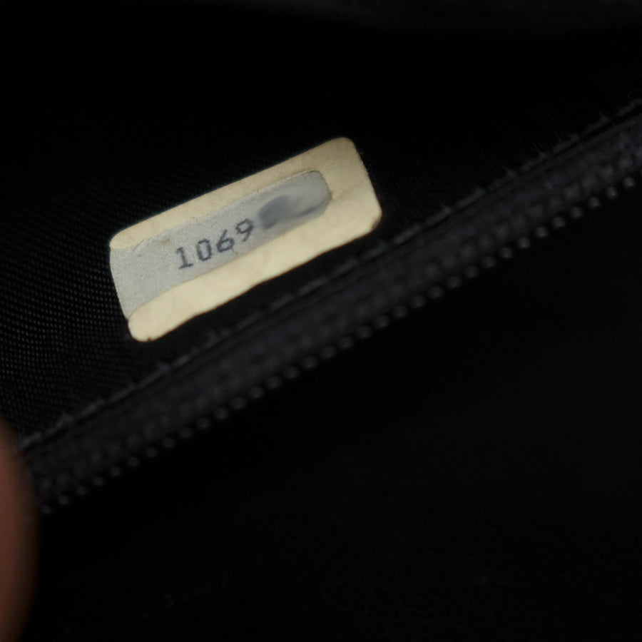 Chanel Vintage Black Lambskin Matelasse Diamond Quilted CC mark Flap Bag