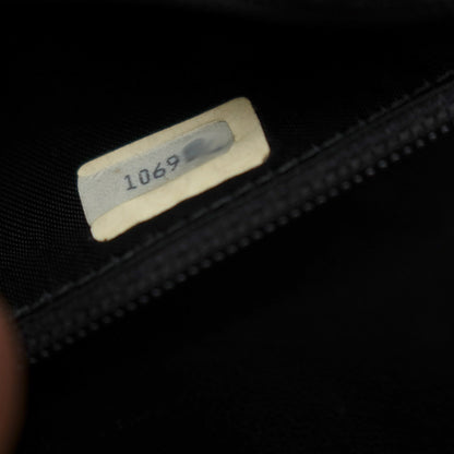 Chanel Vintage Black Lambskin Matelasse Diamond Quilted CC mark Flap Bag