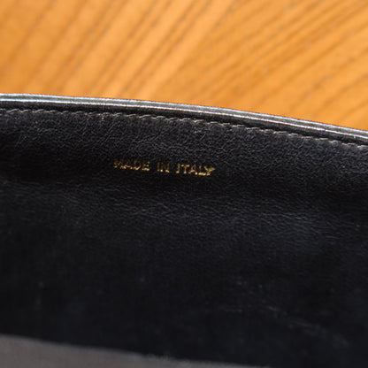 Chanel Vintage Black Lambskin Matelasse Diamond Quilted CC mark Flap Bag