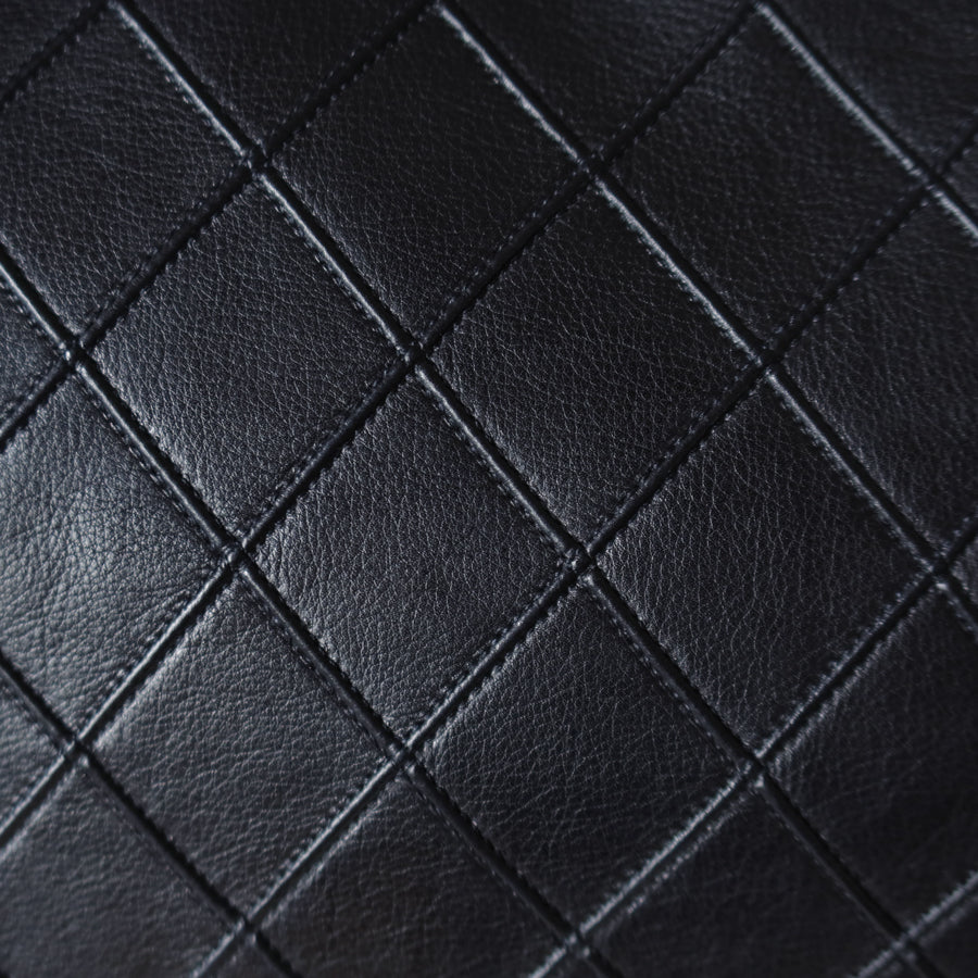 Chanel Vintage Black Calfskin Matelasse Quilted CC Charm Crossbody Shoulder Bag