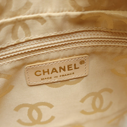 Chanel Vintage Cream Leather Wild Stitch CC mark chain-link Shoulder Bag
