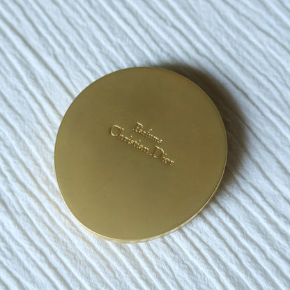 Rare Christian Dior Vintage Metallic Gold Heart Shape Sliding Pocket Mirror M