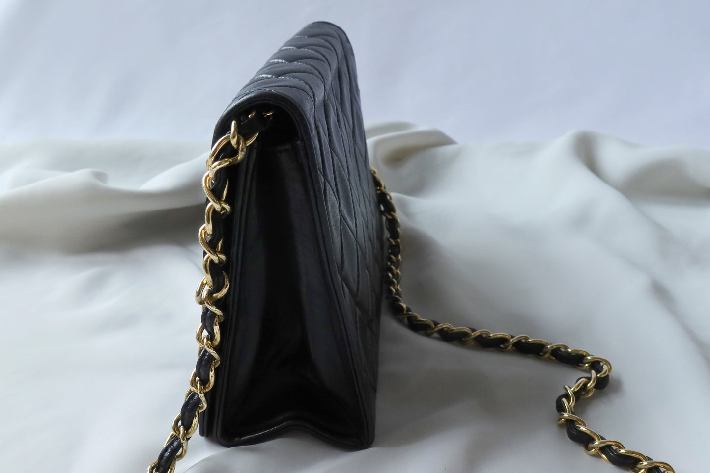 Chanel Vintage Diamond Quilted Lambskin Tassel Flap Bag