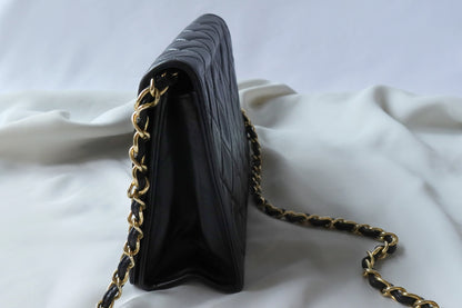Chanel Vintage Diamond Quilted Lambskin Tassel Flap Bag