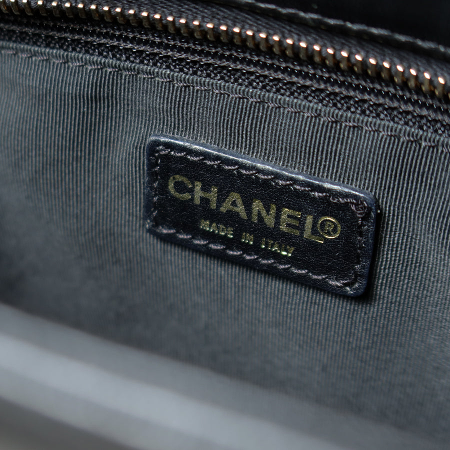 Chanel Vintage Black Quilted Chocolate Bar CC Mark Shoulder Tote Bag