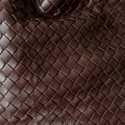 Bottega Veneta Vintage Brown Large Intrecciato Hobo Shoulder Bag