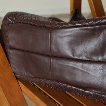 Bottega Veneta Vintage Brown Large Intrecciato Hobo Shoulder Bag