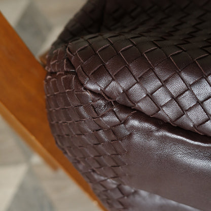 Bottega Veneta Vintage Brown Large Intrecciato Hobo Shoulder Bag