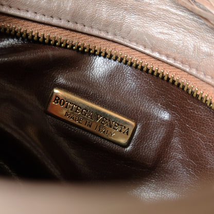 Bottega Veneta Vintage Ash Brown Intrecciato Weave Pouch Shoulder Bag