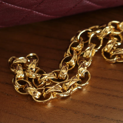 Vintage Chanel Burgundy Lambskin Diamond Quilted CC Tassel Bijoux Camera Bag