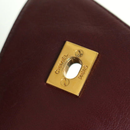 Vintage Chanel Burgundy Lambskin Diamond Quilted CC Tassel Bijoux Camera Bag