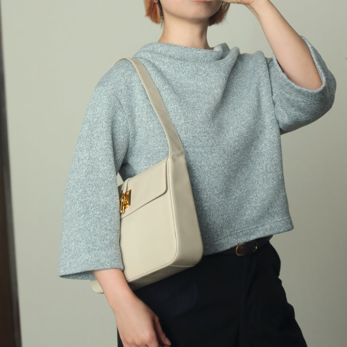 Loewe Vintage Ivory White Smooth Leather Boxy Gold hardware