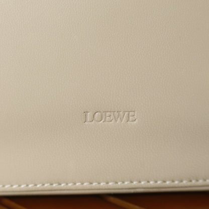 Loewe Vintage Ivory White Smooth Leather Boxy Gold hardware Shoulder Bag