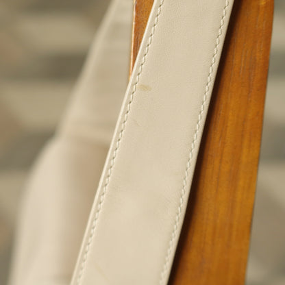 Loewe Vintage Ivory White Smooth Leather Boxy Gold hardware Shoulder Bag