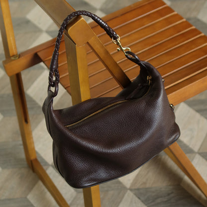 Bottega Veneta Vintage Mauve Brown Braided strap intrecciato 2 way Shoulder Bag