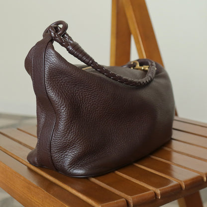 Bottega Veneta Vintage Mauve Brown Braided strap intrecciato 2 way Shoulder Bag