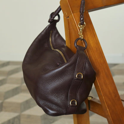 Bottega Veneta Vintage Mauve Brown Braided strap intrecciato 2 way Shoulder Bag