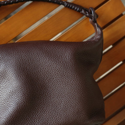 Bottega Veneta Vintage Mauve Brown Braided strap intrecciato 2 way Shoulder Bag