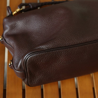 Bottega Veneta Vintage Dark Mauve Brown Braided strap 2 way Shoulder Bag