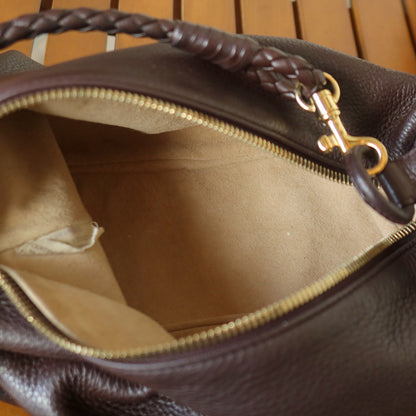Bottega Veneta Vintage Mauve Brown Braided strap intrecciato 2 way Shoulder Bag