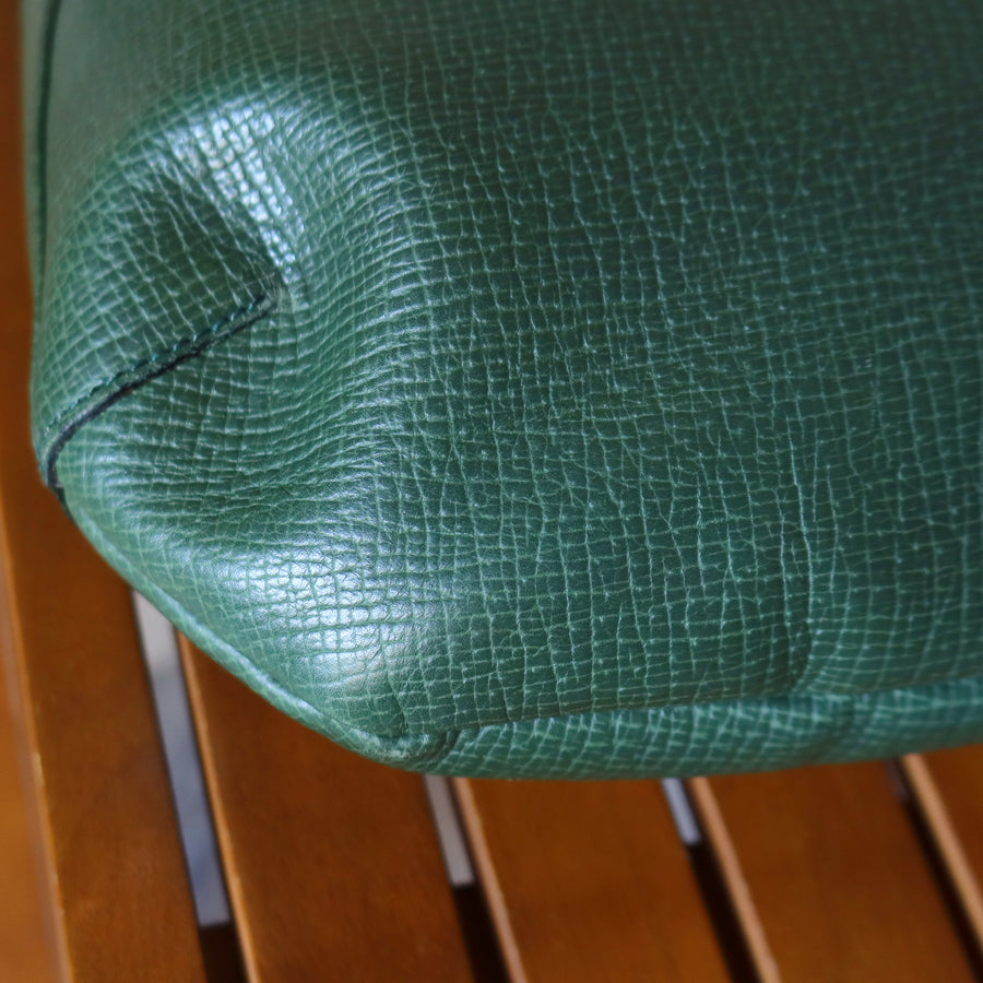 Loewe Vintage Emerald Green Grained Leather Knot Charm Hobo Shoulder Bag