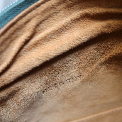 Loewe Vintage Emerald Green Grained Leather Knot Charm Hobo Shoulder Bag